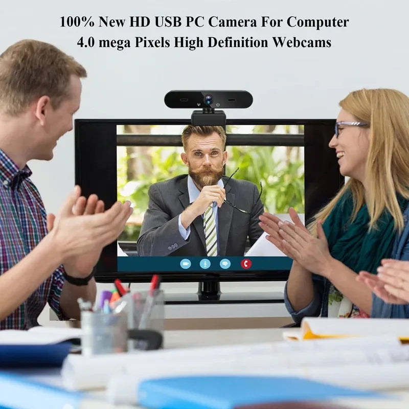 Webcam Full HD 1080P con Micrófono — USB Plug & Play