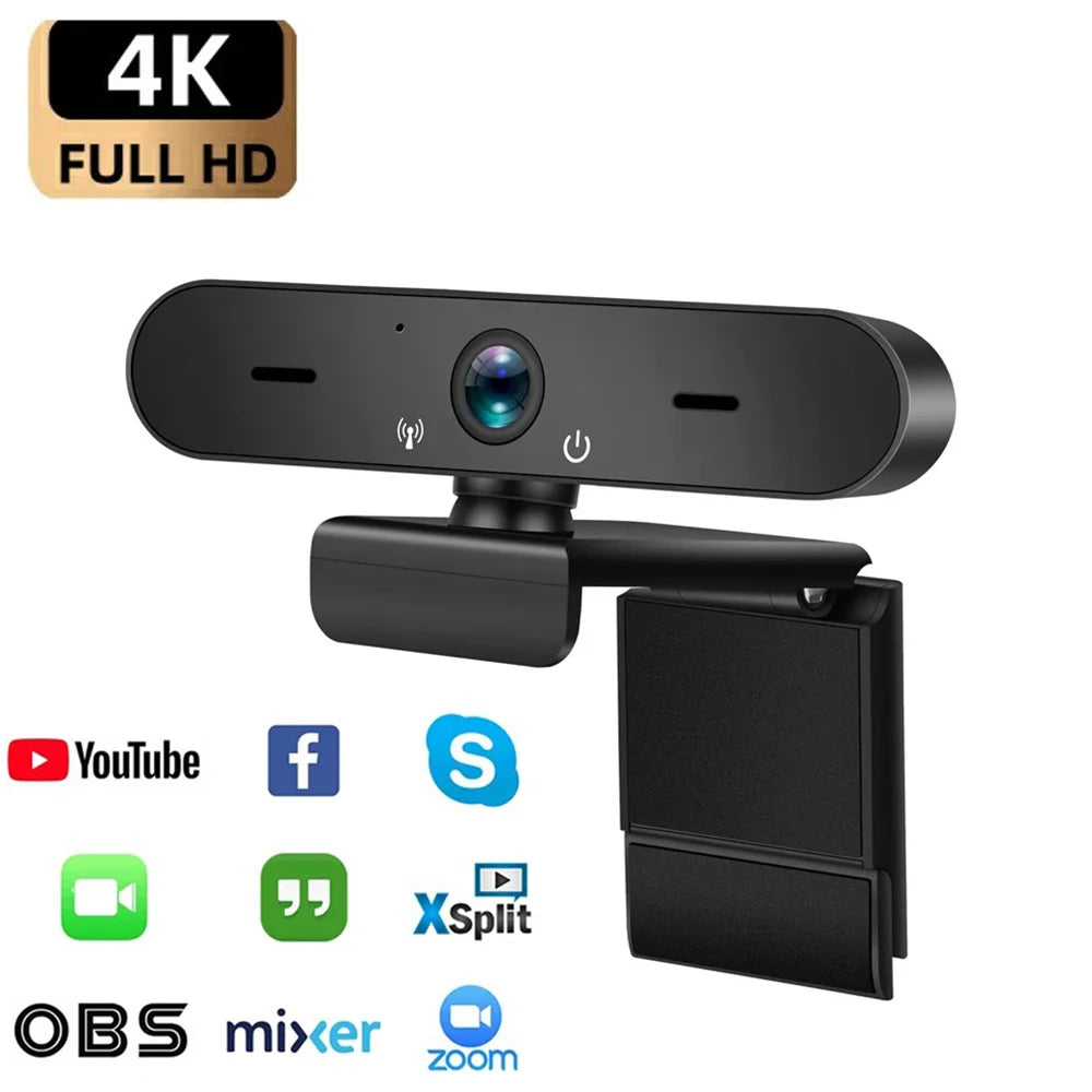 Webcam Full HD 1080P con Micrófono — USB Plug & Play