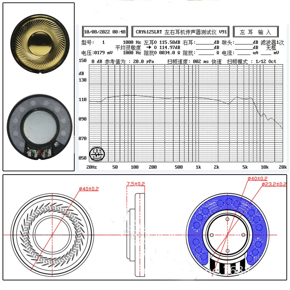 GoldDriver — Unidad de Altavoz Gold-Plating para Shure SRH