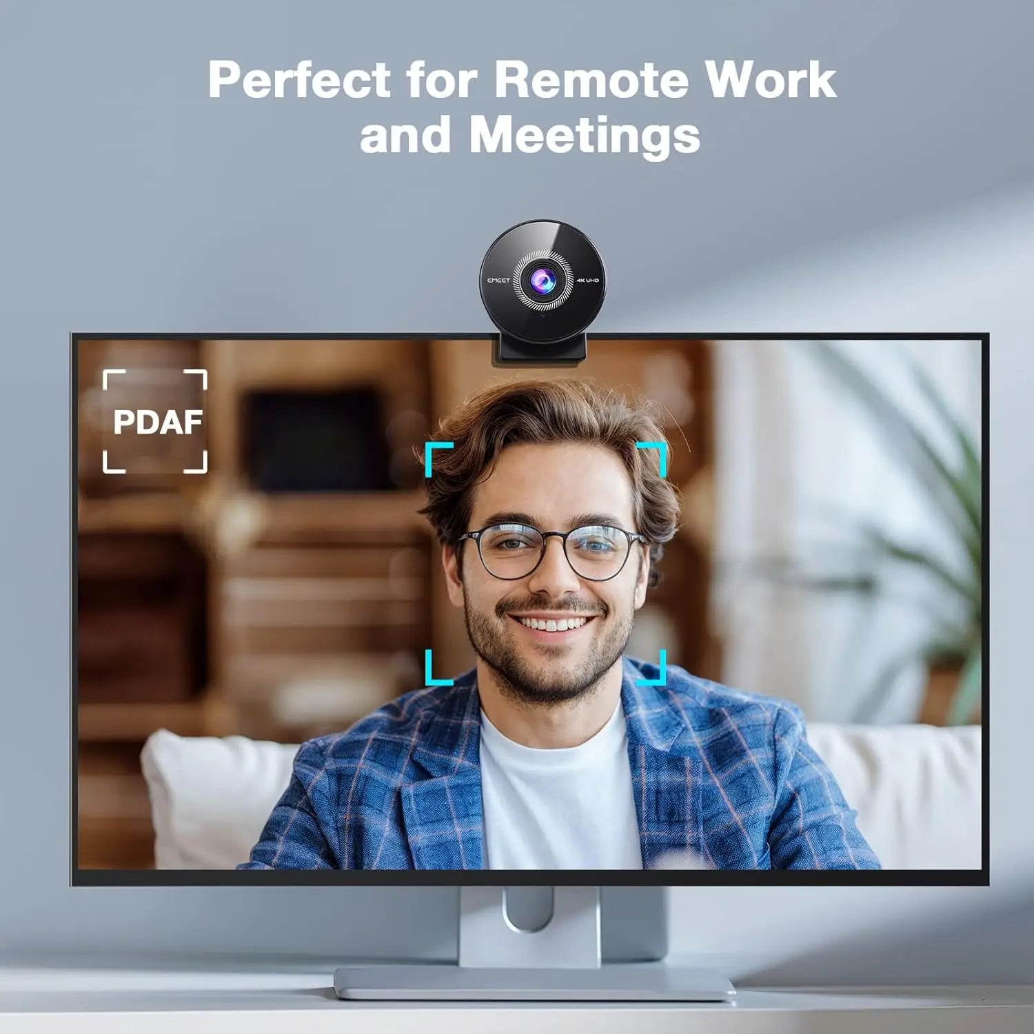 Webcam 1080P 60fps con Micrófono — Compacta y Plug & Play