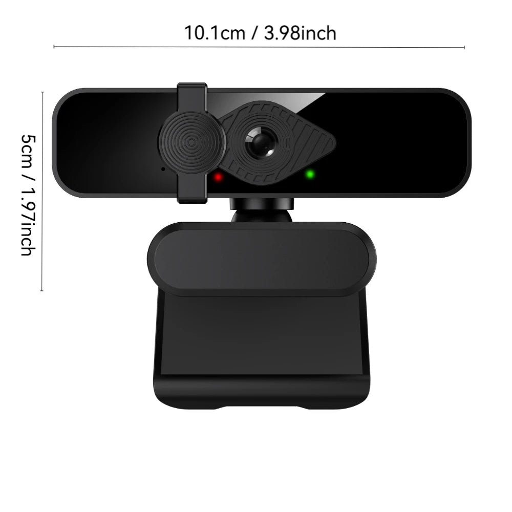 Webcam 4K Ultra HD con Micrófono y Cubierta de Privacidad — Plug & Play