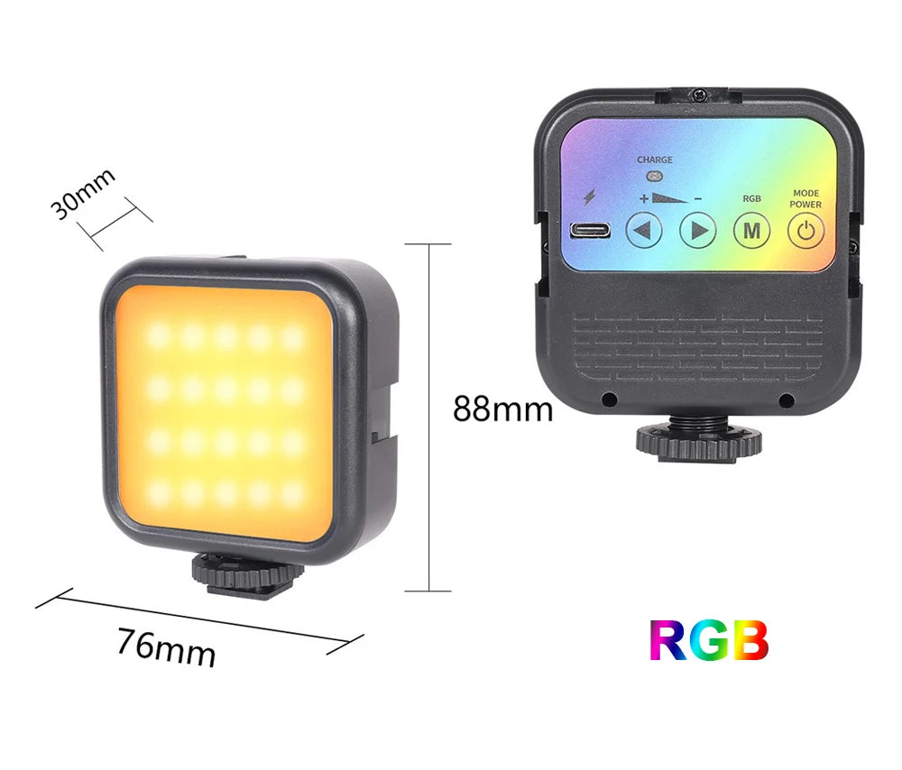 Mini Luz LED de Bolsillo para YouTube y TikTok — 62 LEDs Portátil