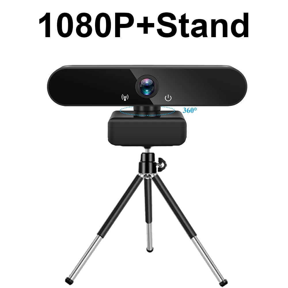 Webcam Full HD 1080P con Micrófono — USB Plug & Play