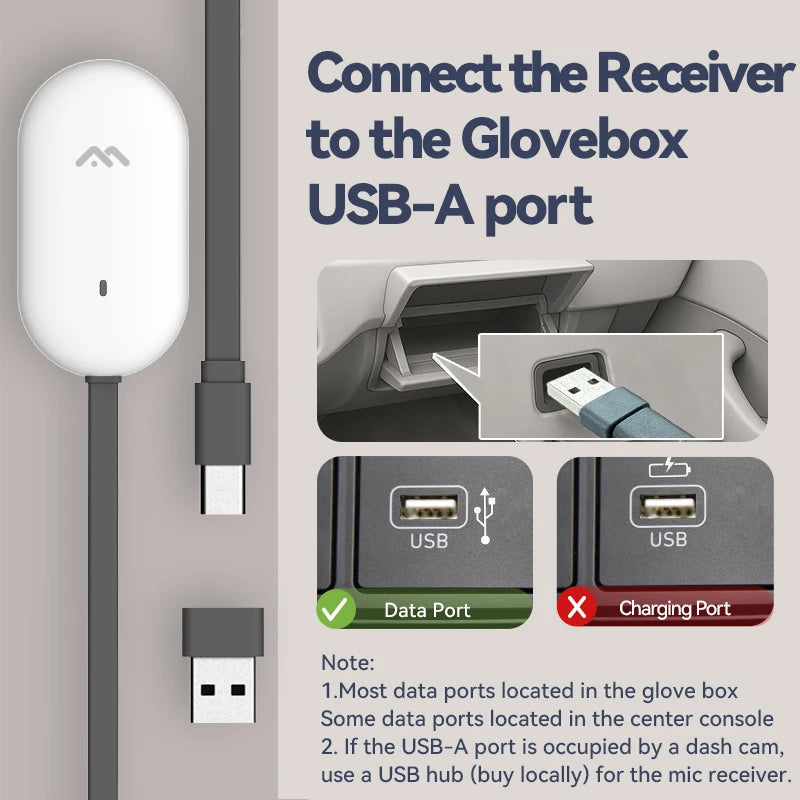 Micrófono Karaoke Inalámbrico para Auto — USB-A y USB-C