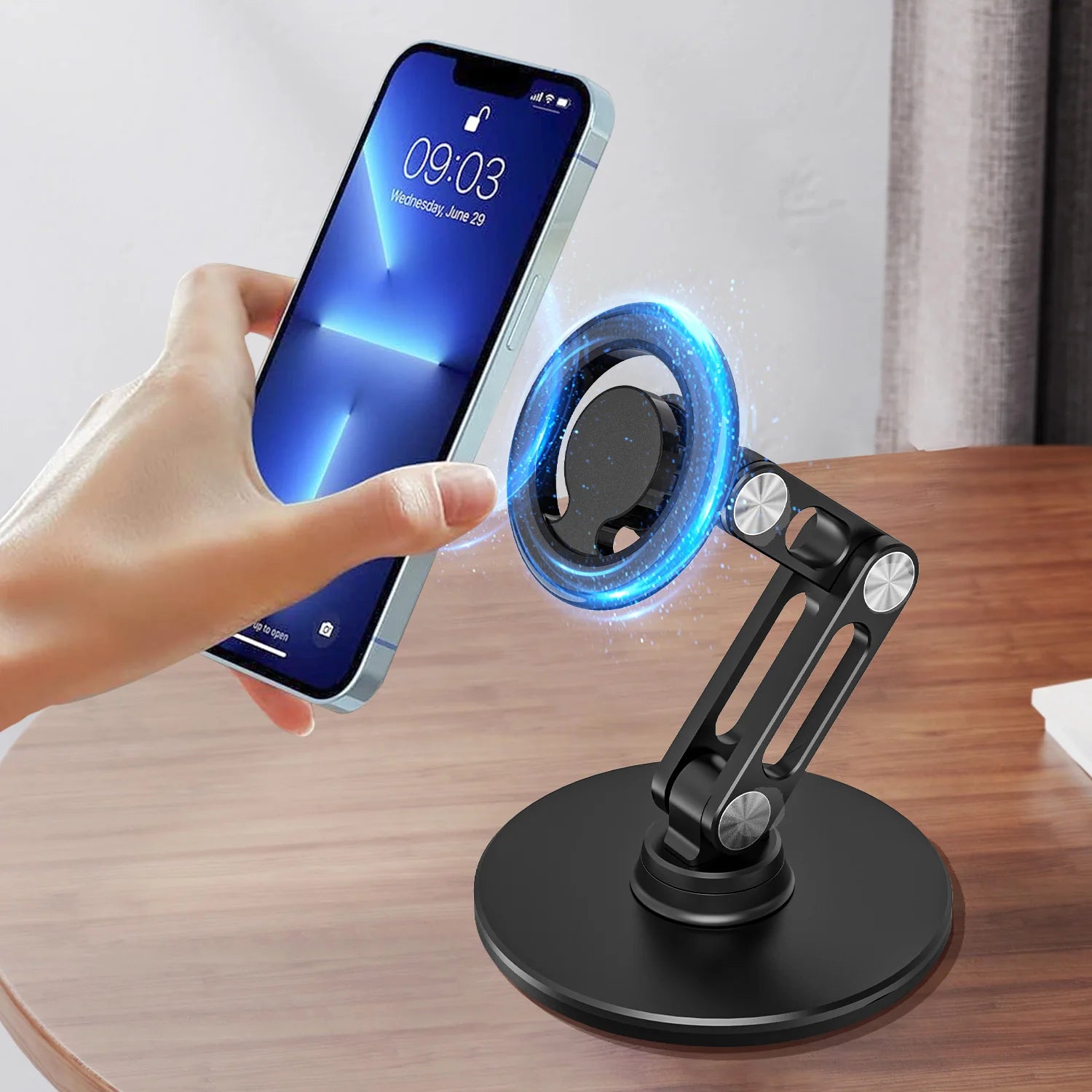 Soporte Magnético 360° para Celular — Universal y Ajustable